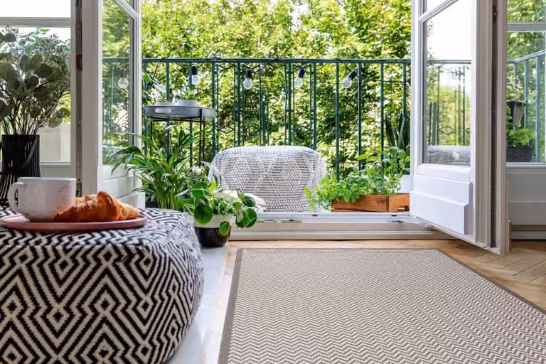 RugsX Yellow Sisal Bordero Rectangular Flat Weave Polypropylene Rug W: 80 cm, L: 150 cm