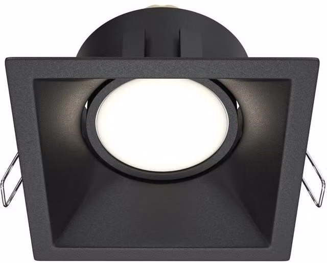 Netlighting Dot Square Recessed Downlight in Black with 1xGU10 Adjustable Aluminium Housing