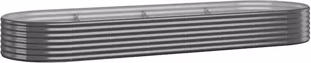 Berkfield Home Garden Powder-coated Steel Raised Bed, Anthracite, W/D/H: 322 x 100 x 36 cm – 1