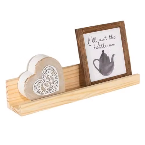 Core Products Dura Display Shelf Kit, Untreated Brown Pine Wood, Open Back