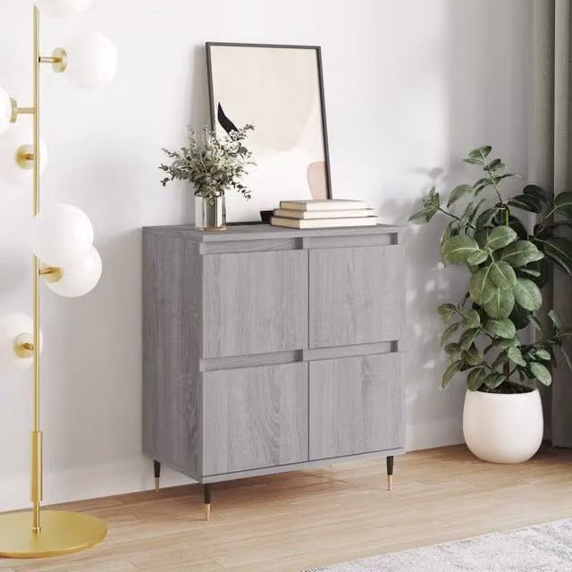 Berkfield Home Grey Sonoma Sideboard in Engineered Wood, W/D/H: 60 x 35 x 70 cm – 1