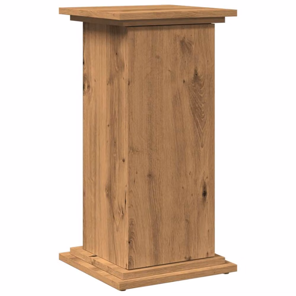Berkfield Home Artisan Oak Display Stand with Storage in Brown, W/D/H: 31 x 30 x 60 cm – 2