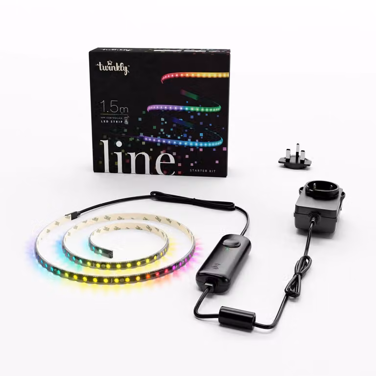 Twinkly Smart App Controlled RGBIC LED Strip Light, Multicolour, 1.5m