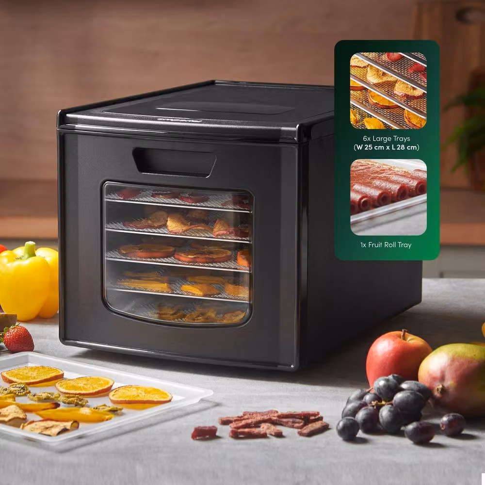 Emperial 6 Tier Food Dehydrator with Temperature and Timer Control, 650W, Black – 3