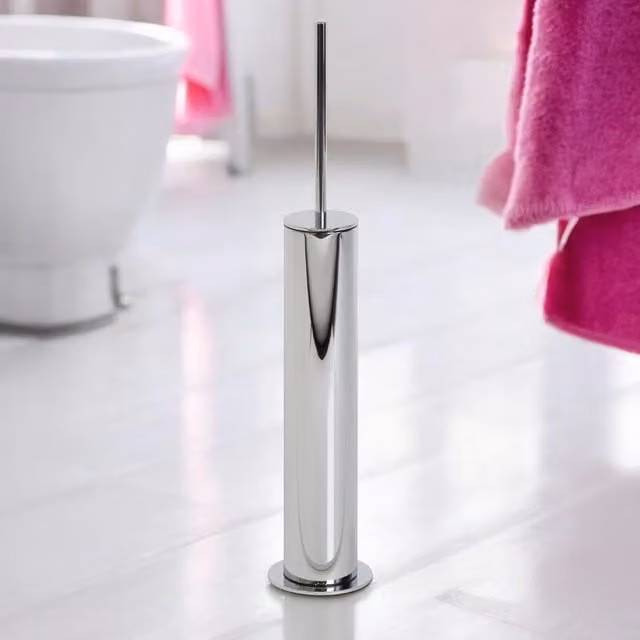 Showerdrape Belgravia Chrome Toilet Brush and Holder in Silver
