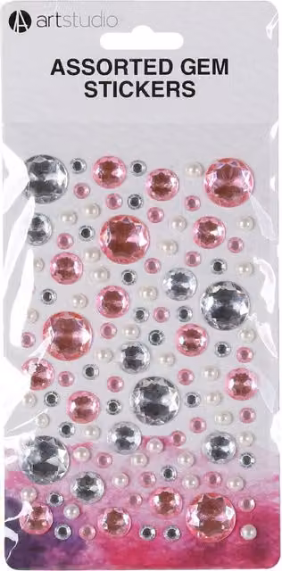 Art Studio Assorted Gem Stickers in Multicolour