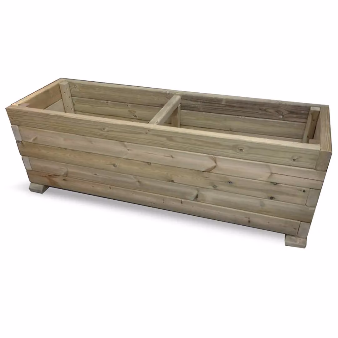 Churnet Valley Garden Furniture Ltd Super Heavy Duty Vegetable Trough Multi Pack of 2, Brown, Width: 150 cm – 2