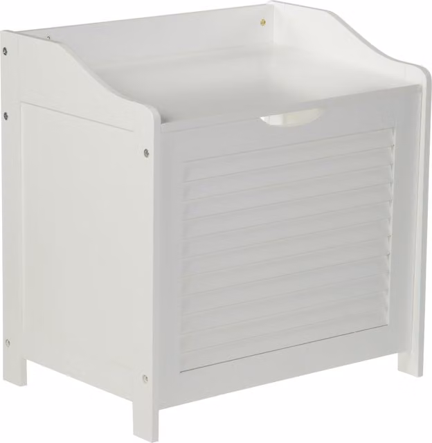 Orsina White Wood Roll Shutter Laundry and Bathroom Storage Cabinet – 1