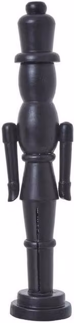 Lemon Pavilion Minimalist Wooden Nutcracker Decoration in Black, W: 12 cm, D: 10 cm, H: 50 cm