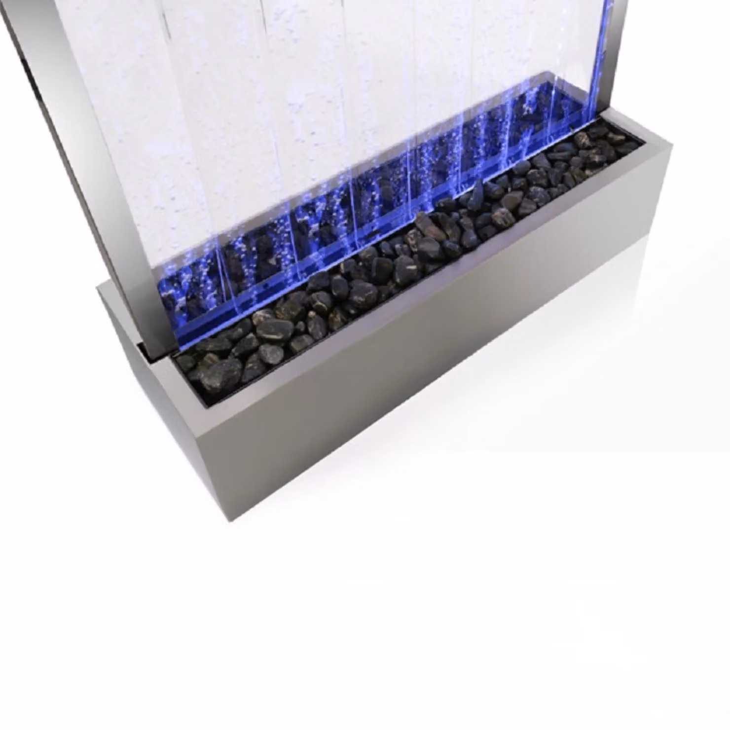 Primrose Bubble Water Wall with Colour Changing LEDs in Dark Grey, Height: 213 cm – 2