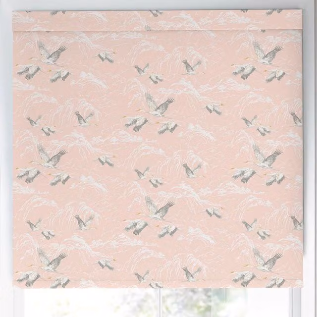 Laura Ashley Animalia Made to Measure Blackout Roller Blind in Blush Pink