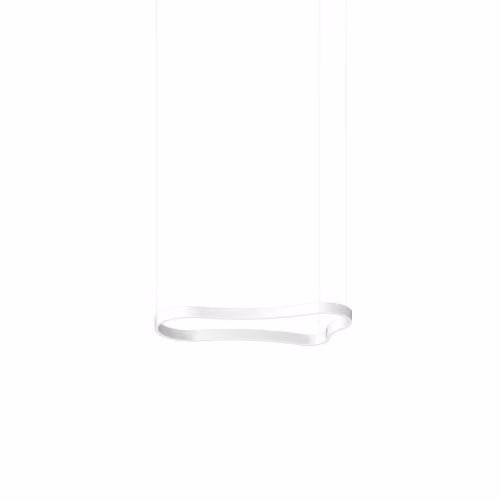 Netlighting Waves 94cm Integrated LED Suspended Pendant Ceiling Light in White, 3000K Warm White – 1