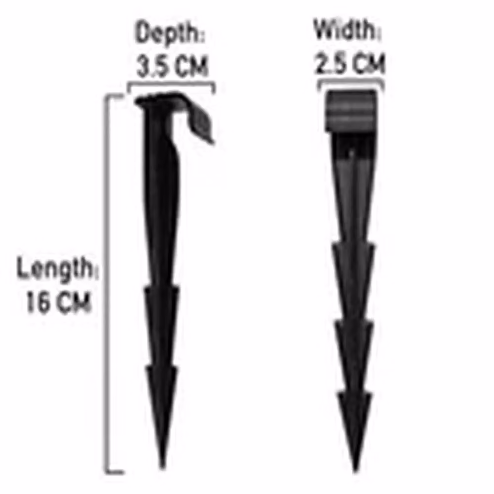 EONLION 100 Pack Black Garden Irrigation Soaker Hose Stakes and Porous Water Pipe Pegs – 2
