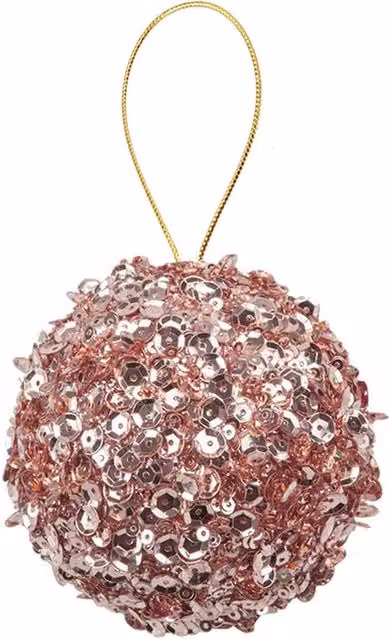 VFM e-Store Pink Christmas Hanging Bauble Decoration – 1