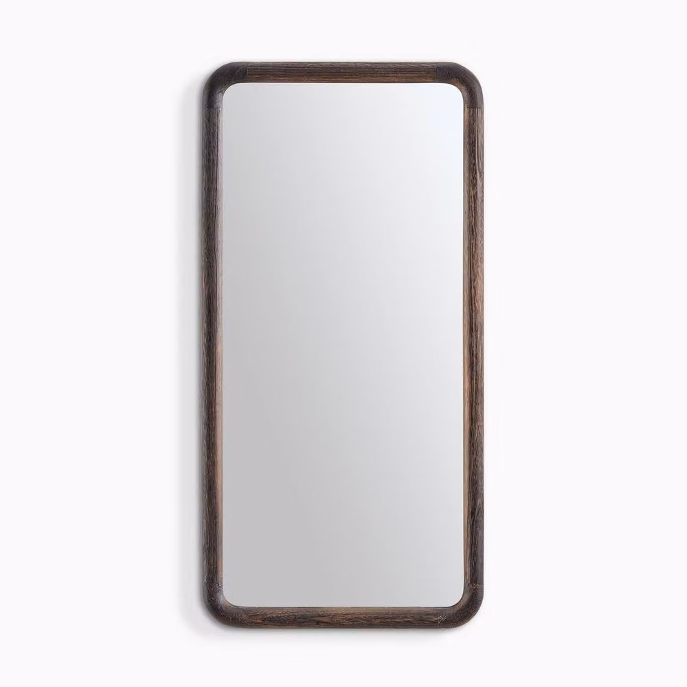 FurnitureboxUK Rowena Mid-Century Walnut Wood Rectangular Wall Mirror in Brown, W: 80 cm, H: 40 cm – 2