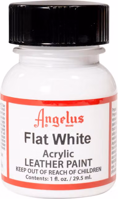 Angelus Acrylic Leather Paint in White, 29.57 ml
