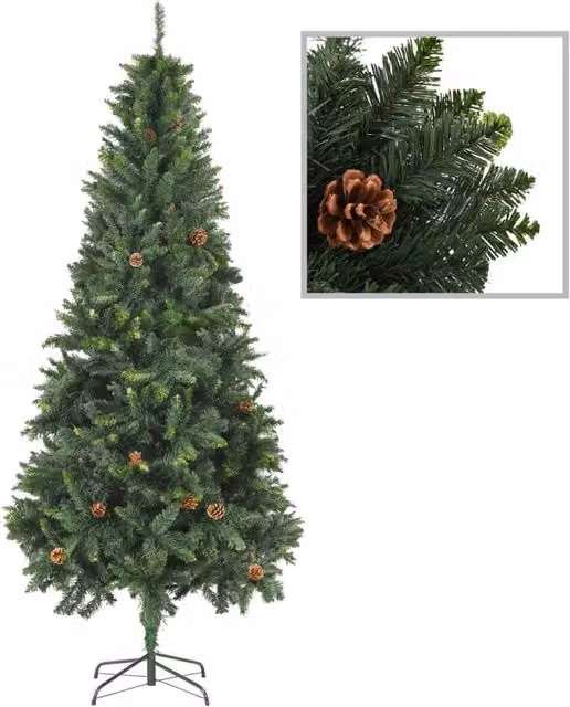 Berkfield Home Artificial Christmas Tree in Green, Height: 210 cm