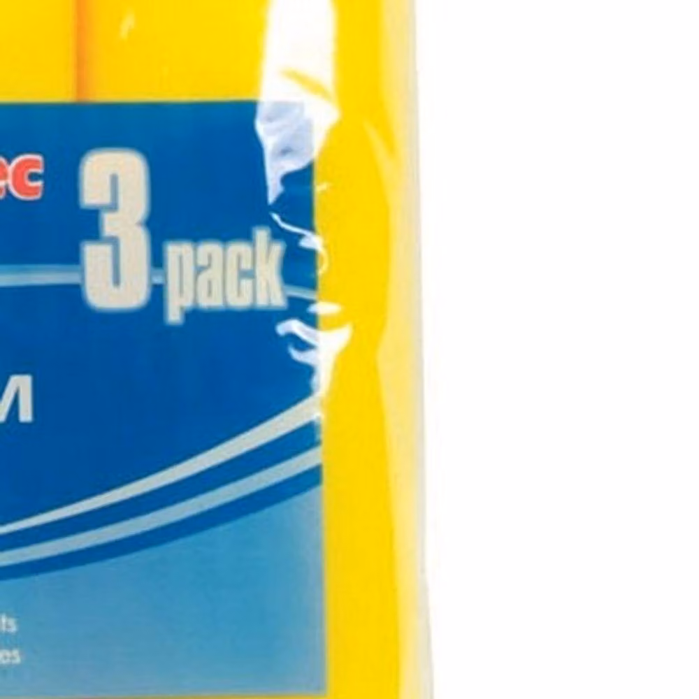 SupaDec Yellow Foam Roller Refills for Water-Based Paint, Pack of 3 – 2