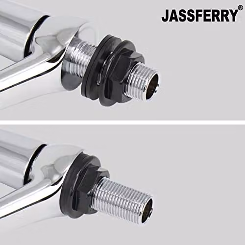 JASSFERRY Pair of Chrome Basin Lever Taps, Traditional Two-Handle Hot and Cold Bathroom Sink Faucet Set – 2