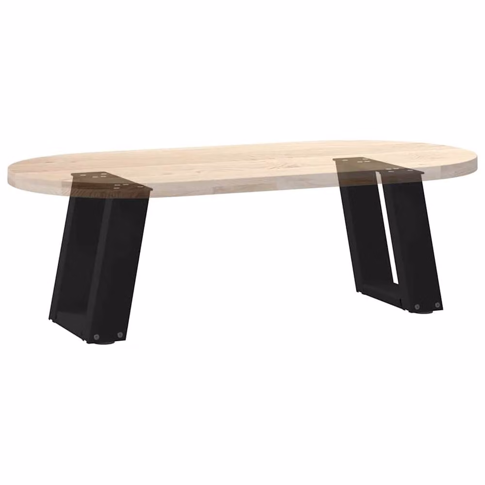 Berkfield Home U-Shaped Coffee Table Legs, 2 Pack, Black Steel, W/D/H: 30 x 30 x 31 cm – 5