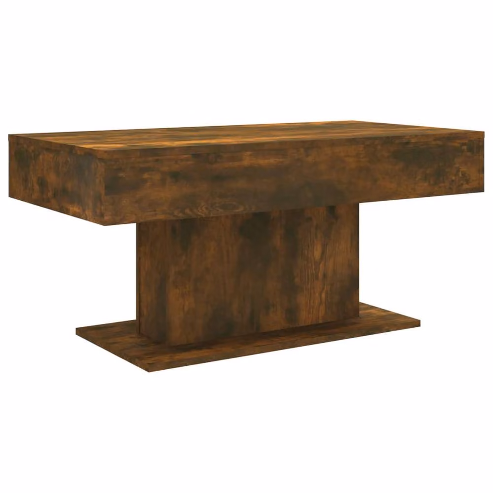 Berkfield Home Modern Rectangular Coffee Table in Smoked Oak Brown, W/D/H: 96 x 50 x 45 cm – 2