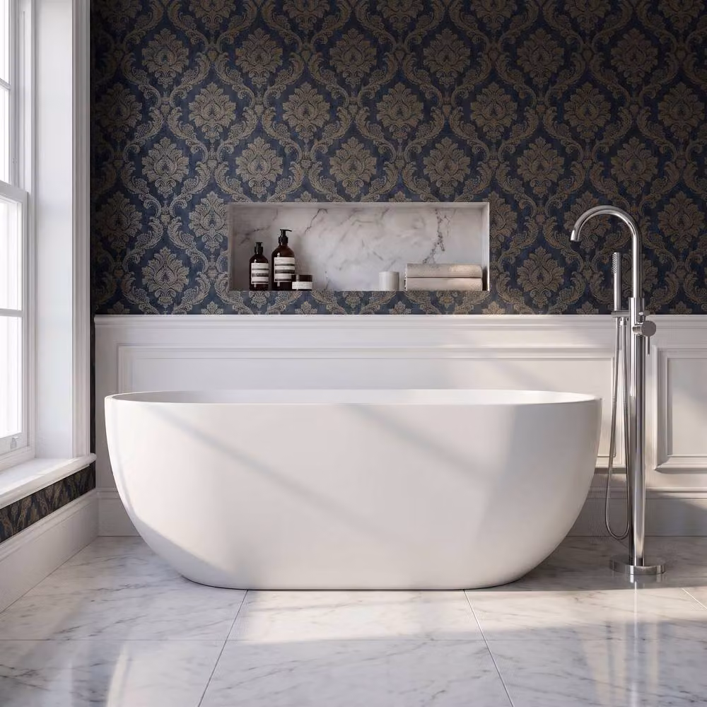 Balterley Crea Bath in White, W: 166.5 cm, D: 78 cm, H: 53 cm – 3