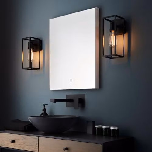 Endon Toledo Table Lamp in Matt Black Metal with Transparent Glass – 3