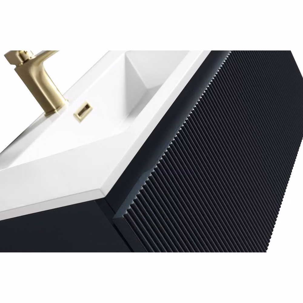 Bathroom Kingdom Flauto Midnight Wall Hung Basin Drawer Vanity in Navy Blue – 3