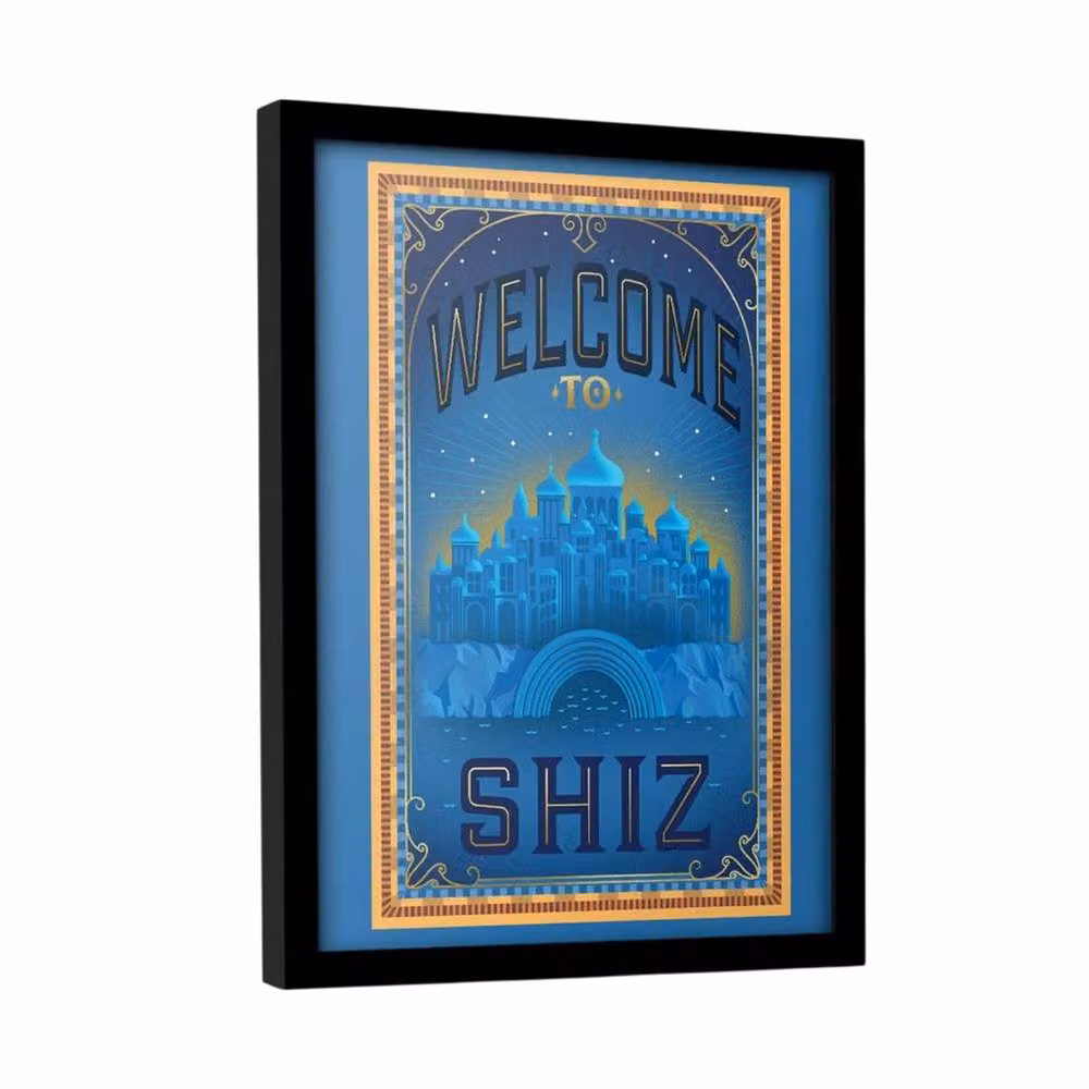 Wicked Shiz Blue Framed Typography Art Deco Paper Poster – 2