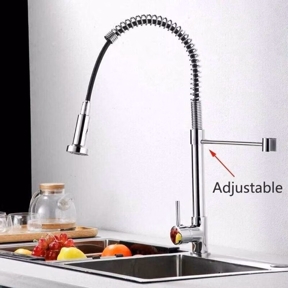 NESTLUNE Silver Kitchen Sink Mixer Tap with Pull Out Spout – 2