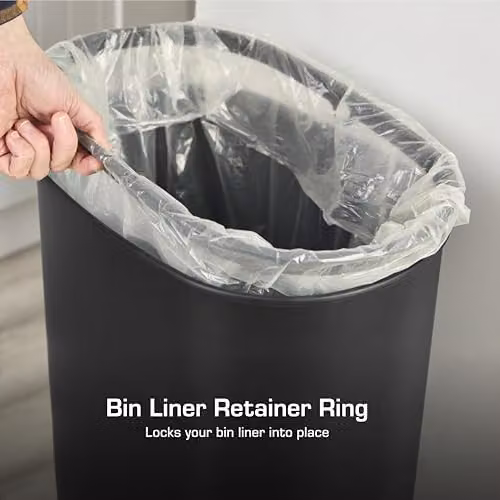 Swan 55L Oval Sensor Bin in Black – 4