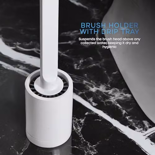 Swan Elevate Flexible Silicone Toilet Brush with Hygienic Holder, White, SWFC2003WHTN – 4