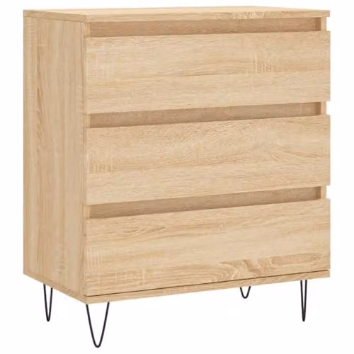 vidaXL Modern Sonoma Oak Sideboard in Brown, W/D/H: 60 x 35 x 70 cm – 1