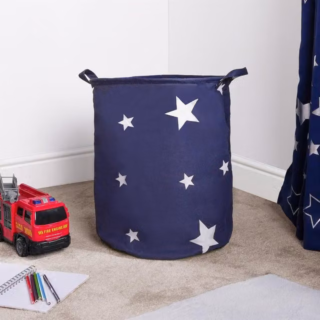 OHS Star Laundry Bag with Handles in Blue