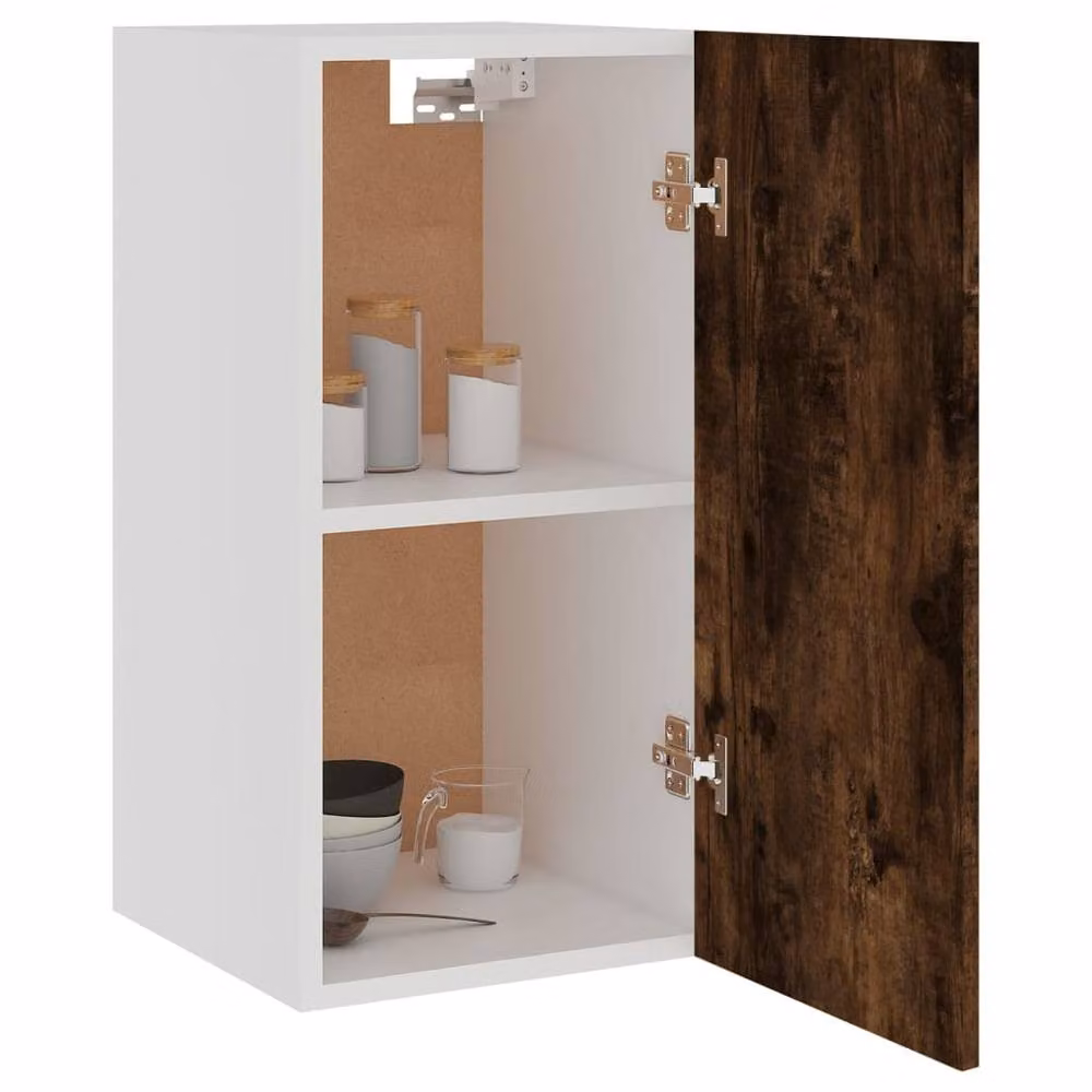 Berkfield Home Smoked Oak Hanging Kitchen Cabinet in Brown, W/D/H: 29.5 x 31 x 60 cm – 3
