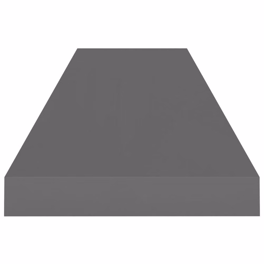 Berkfield Home Set of 4 Floating Wall Shelves in High Gloss Grey, W/D/H: 90 x 23.5 x 4 cm – 4