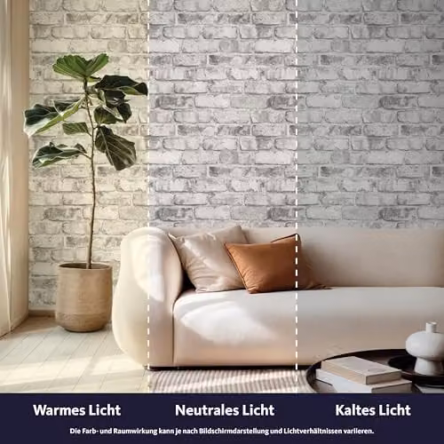 Rasch Clayton Self-Adhesive Non-Woven Wallpaper in Grey Stone Look – 2
