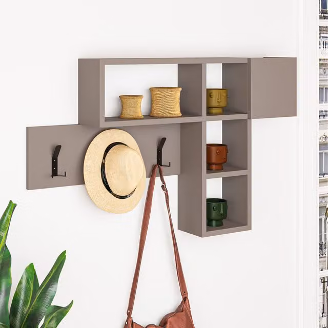 Decortie Game Modern Hanger in Mocha Grey