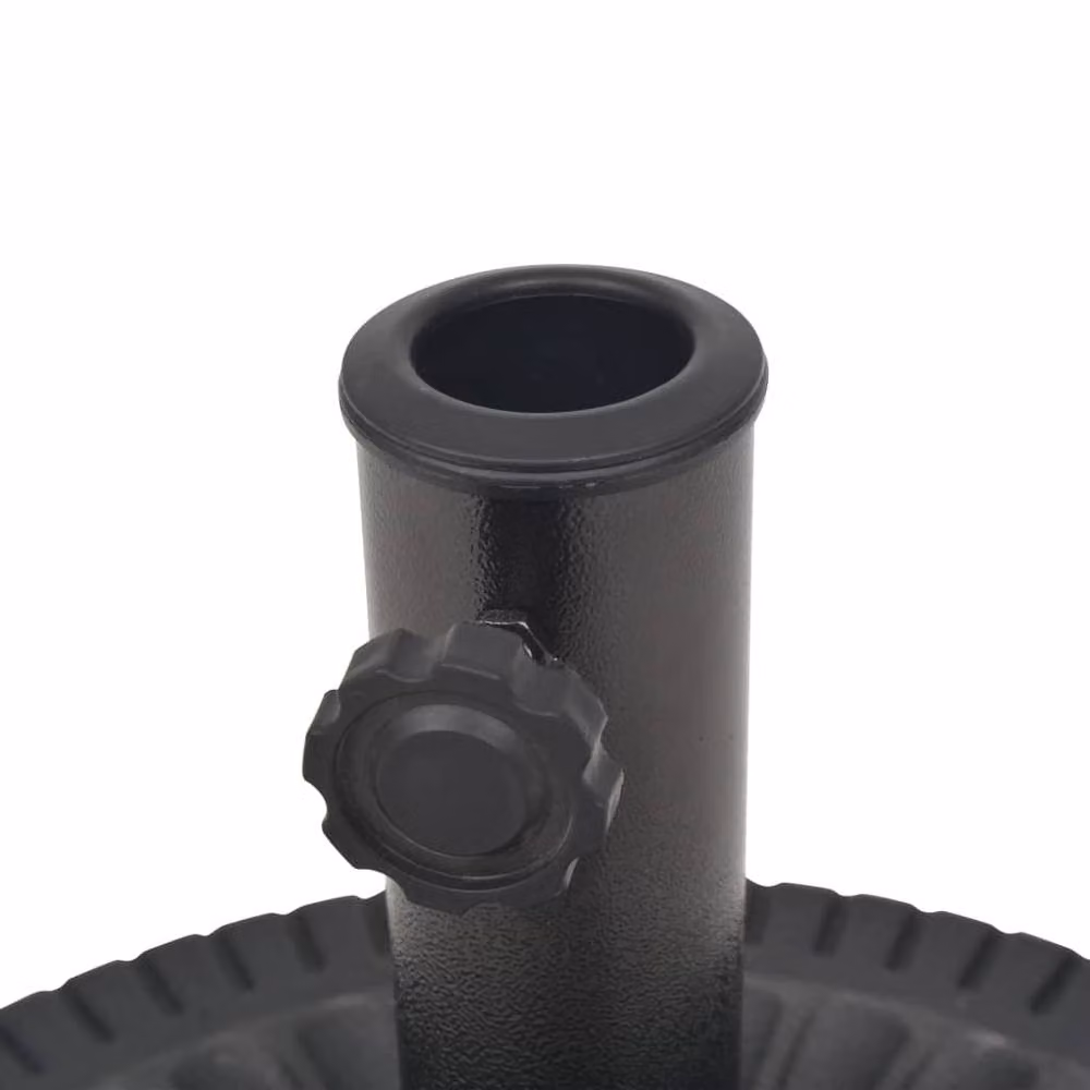Berkfield Home Round Resin Parasol Base in Black, 29 kg – 4
