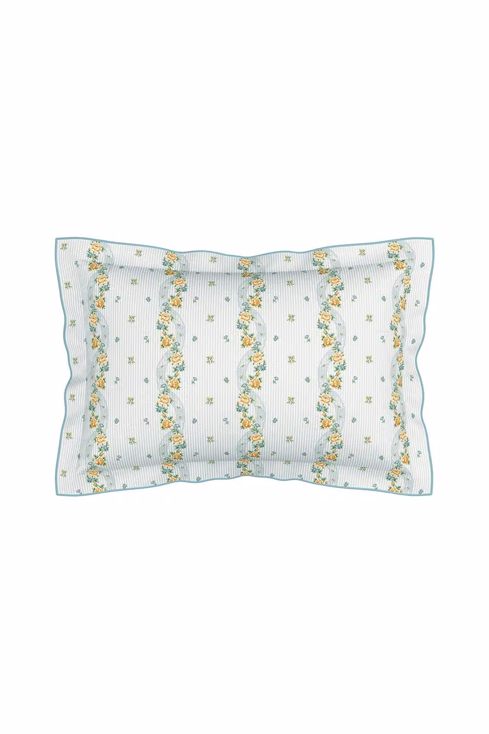V&A Spitalfields Rose Cotton Mako Satin Duvet Cover and Pillowcase Set, Petrol Blue, W: 180 cm, H: 200 cm – 3