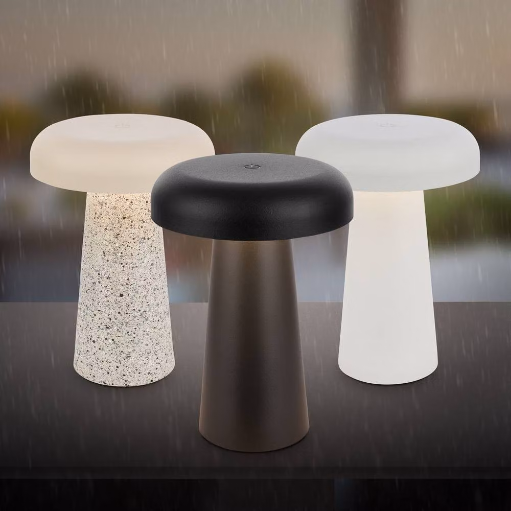 Briloner Black Rechargeable Dimmable Touch LED Table Lamp, W/D/H: 12 x 12 x 17 cm – 6