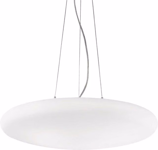 Ideal Lux Smarties Bianco 3 Light Glass Ceiling Pendant in White