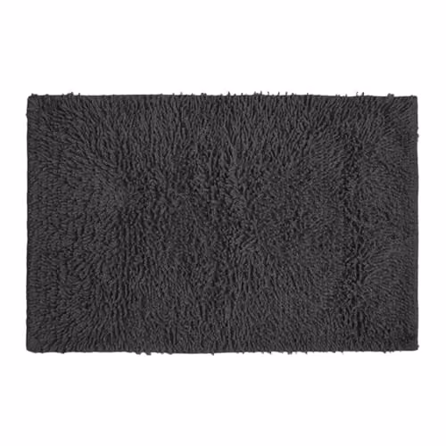 Allure Bath Fashions Tumble Twist Bath Mat, Charcoal Grey, 100% Cotton, W: 55 cm x L: 90 cm – 1