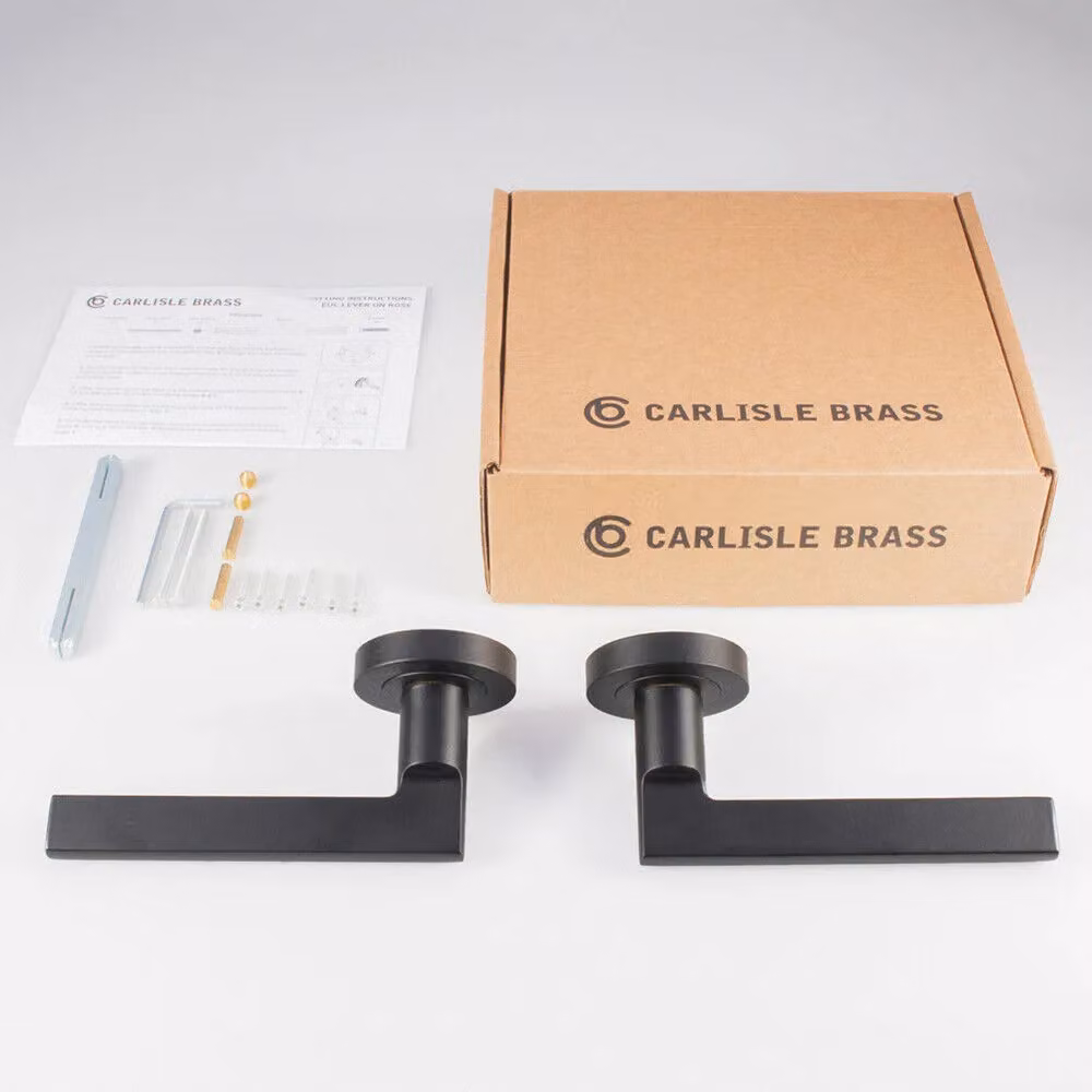 Loops 4 Pair Straight Plinth Mounted Handles with Round Rose in Matt Black with Concealed Fixings – 3