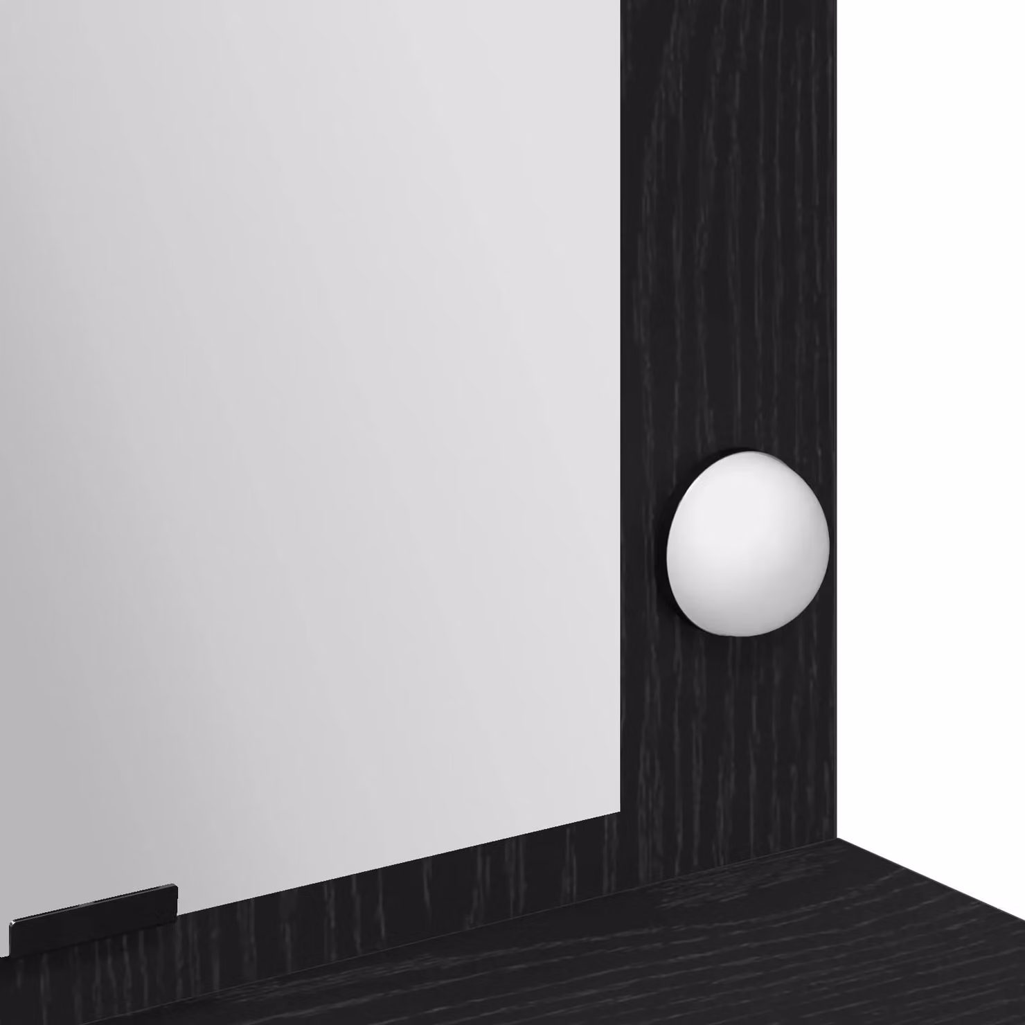 Berkfield Home Hollywood LED Makeup Table in Black Oak, W: 100 cm, D: 41 cm, H: 135 cm – 4