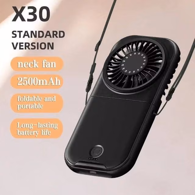 FLAVORA Black Mini Portable Hand-held Fan – 1