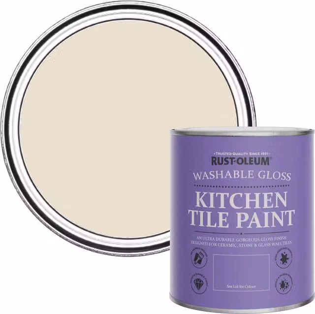 Rust-Oleum Water-Based Kitchen Tile Paint in Gloss Finish, Longsands, 0.75 l