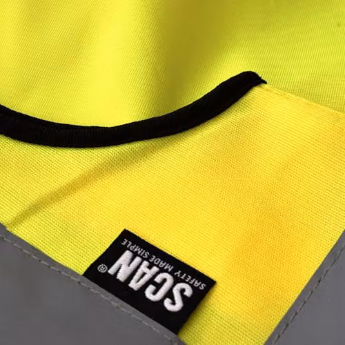 Scan Hi-Vis Utility Waistcoat, Yellow, Size L, EN ISO 20471 Class 2, 100% Polyester – 3