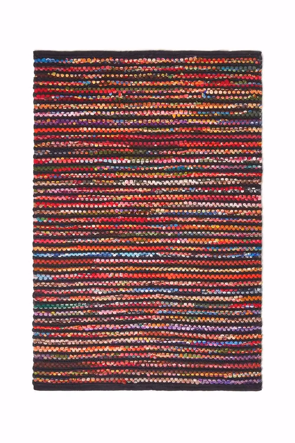 Homescapes Handwoven Boho Chindi Folk Rug, Multicolour, W/D/H: 170 x 120 x 0.3 cm – 2