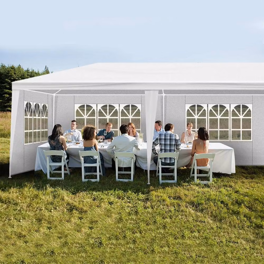 NESTLUNE Waterproof Outdoor Party Tent for Weddings and Events, White, W: 300 cm, D: 900 cm, H: 100 cm – 4